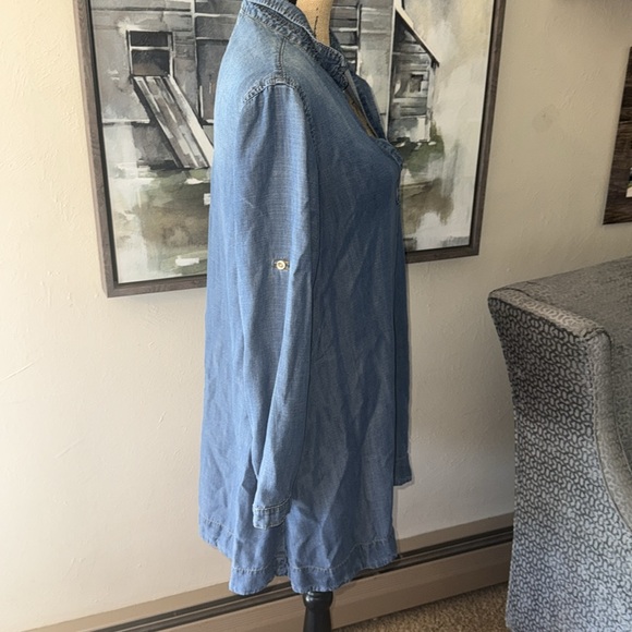 Anthropologie Chambray Denim Shirt Dress - Picture 6 of 11